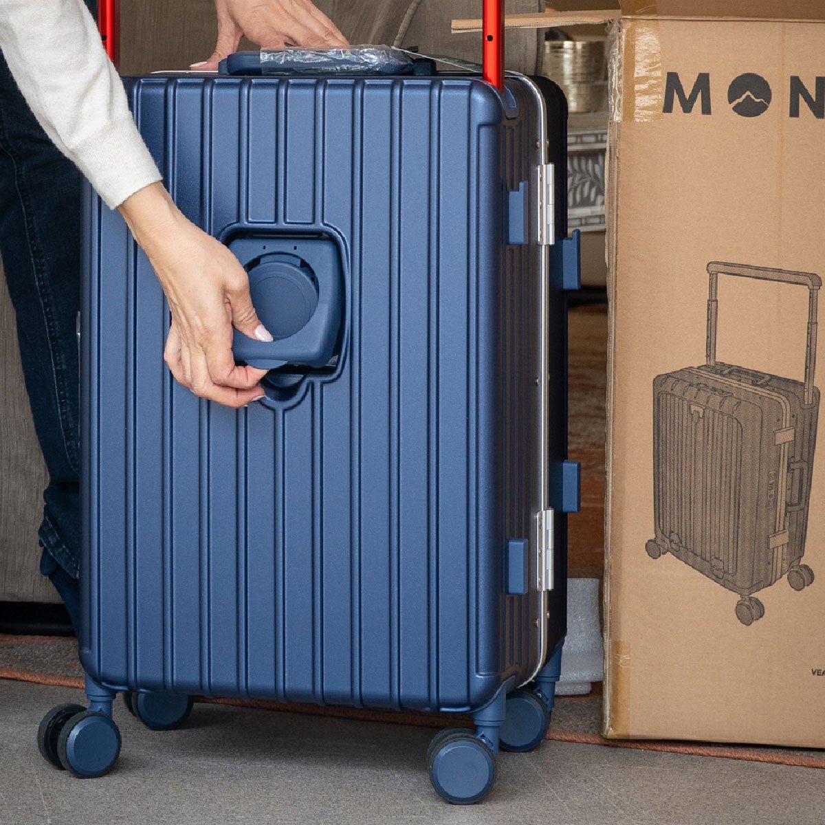 MALETA VIAJE 20" TSA AZUL ASA GRANDE - Monteli