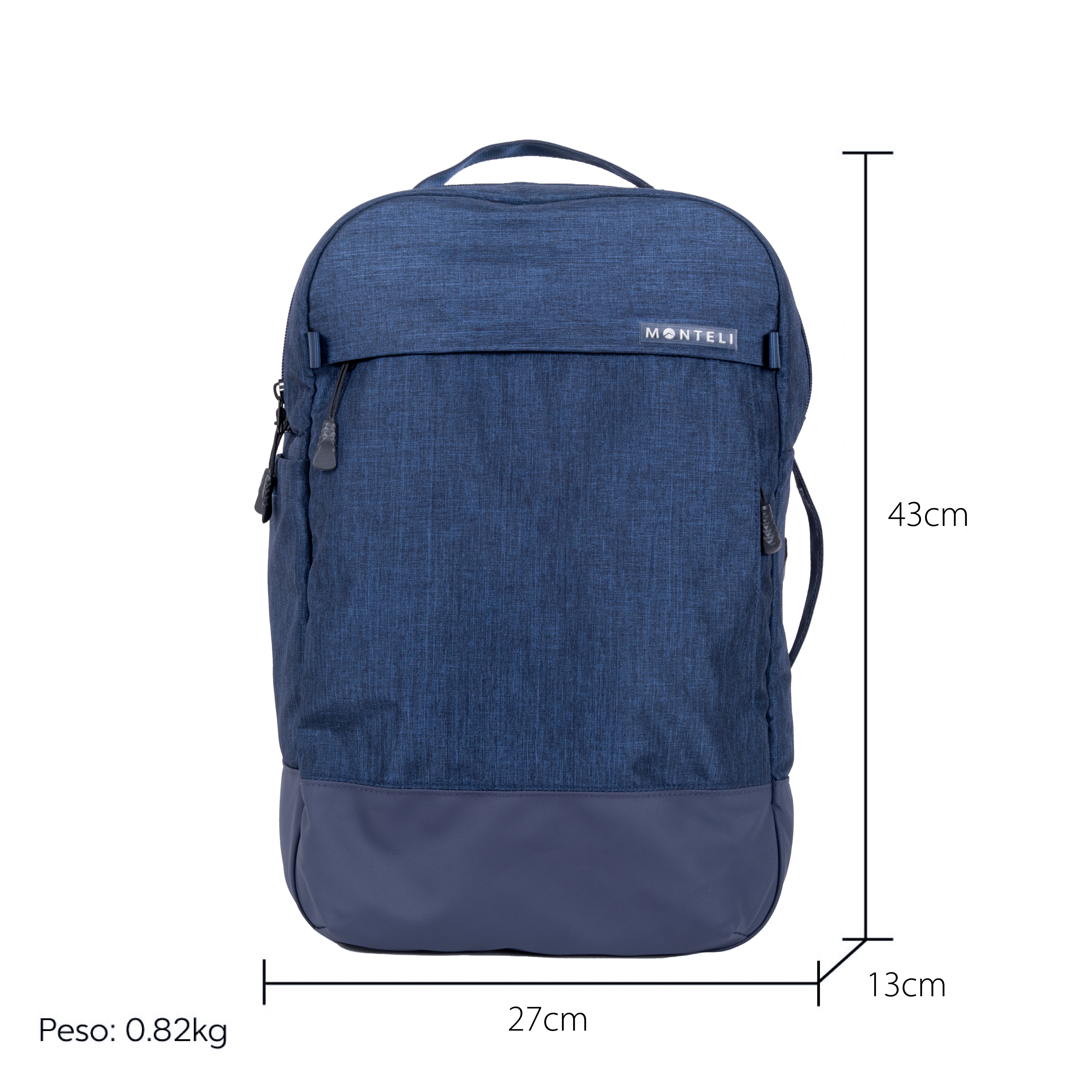 MOCHILA DE TELA AZUL MARINO - Monteli