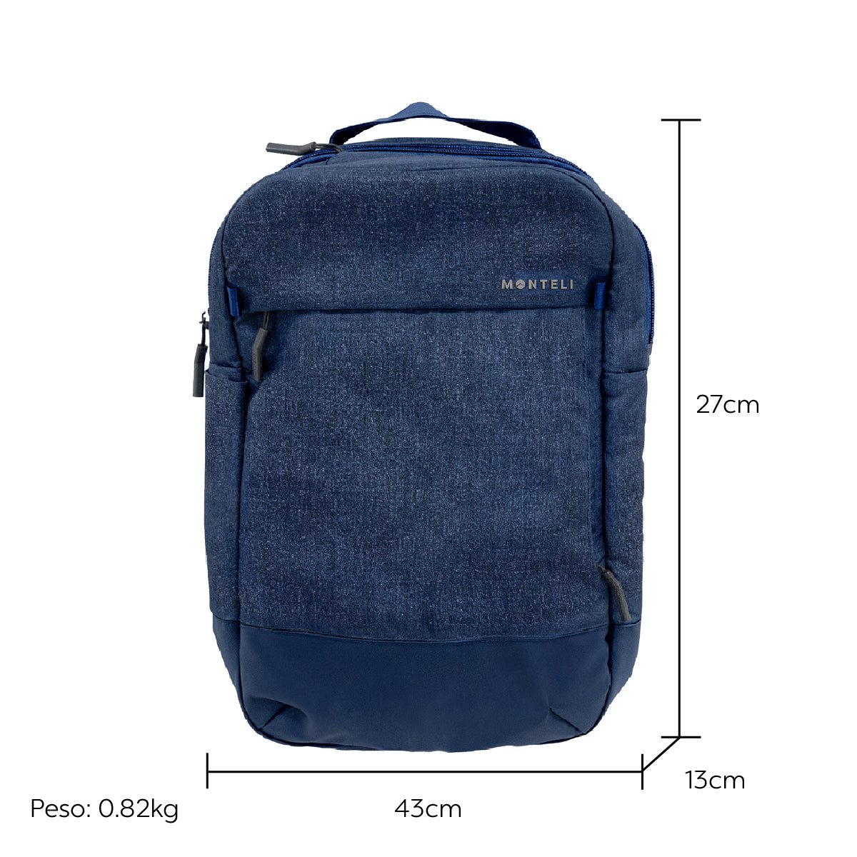 MOCHILA DE TELA AZUL MARINO - Monteli